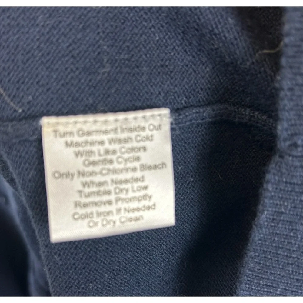 Jos‎ A Bank Men's Size Large Navy Blue Traveler 1/4 Zip 100% Pima Cotton Sweater